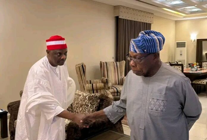 2027 Realignment: NDC VP Candidate, Rabiu Kwankwaso, Holds Closed-Door Strategic Meeting with Obasanjo in Kano