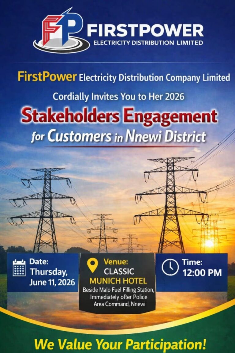 FirstPower Invites Customers to Stakeholders Engagement for Nnewi District