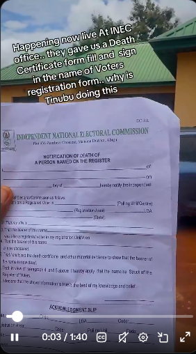 Alarm At INEC Office As Man Alleges Officials Are Distributing 