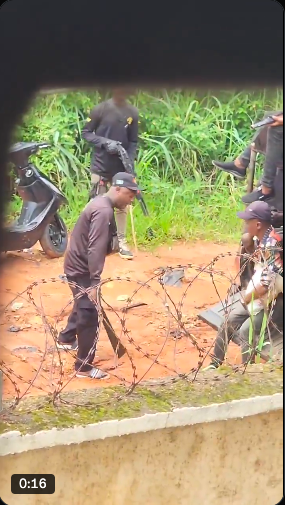 Outrage As Video Shows Nigerian Police Officer Striking Citizens With Cutlass
