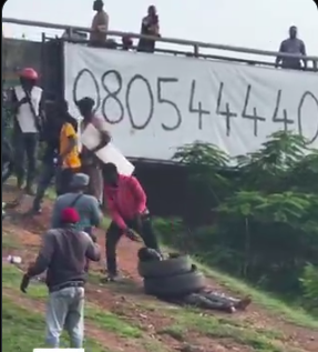 Abuja Mob Justice: Suspected Thief Beaten to a Stupor After Stabbing Okada Rider Near Jabi Lake Mall