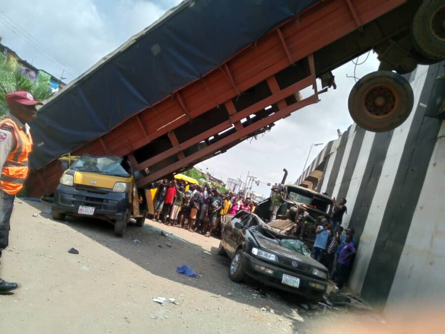 Two Injured Four Escape Unhurt At The Onitsha Fly Over Accident