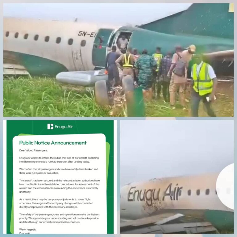 Passengers Escape Death as Enugu Air Plane Crash-Lands Inside Bush (Video)