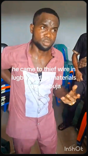 Suspected Thief Apprehended in Abuja’s Lugbe Market Over Alleged Theft of Electrical Wire Bundles