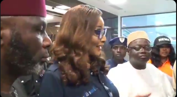 BITTERSWEET HOMECOMING: Foreign Minister Bianca Ojukwu Receives Five Rescued Traders at Abuja Airport After Bitter Ivorian Prison Ordeal
