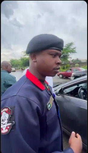 BRUTALITY ON THE STREETS OF ABUJA: Outrage As Government Convoy Pilot Vehicle Rams Into Citizen's Car, Security Details Beat Victim For Requesting Accountability