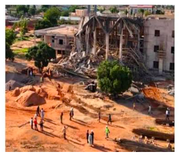 GOMBE ASSEMBLY COMPLEX COLLAPSE: 1 Dead, 7 Workers Trapped Under Rubble