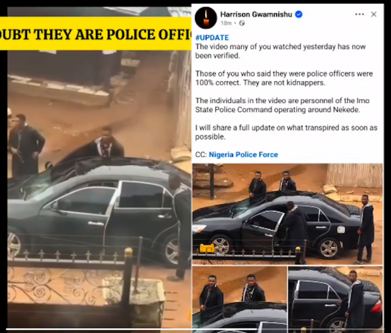 POLICE MISCONDUCT: Outrage in Imo as Trending Footage Shows Police Officers Lock Civilian in Car Boot